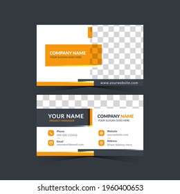 Minimalist business card design with photo