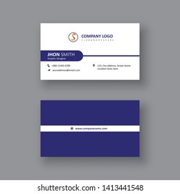 Minimalist business card design template