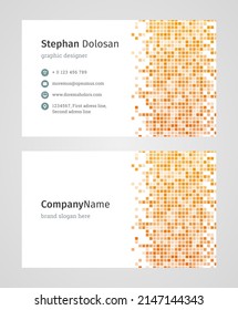 Minimalist Business Card Design Template. Modern Creative and Clean Corporate Design. Vector Illustration. Front and Back Sides with Colorful Abstract Background