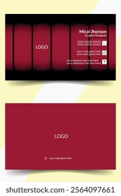 Minimalist business card design template. Clean business card layout. Vector illustration
