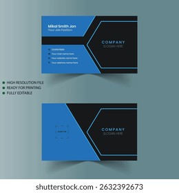 minimalist business card design template eps