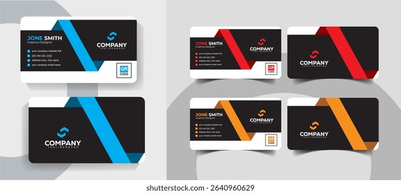Minimalist Business Card Design Template for Professionals and Freelancers