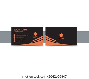 Minimalist business card design template. Clean business card
