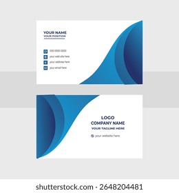 Minimalist business card design template. Clean business card layout. 