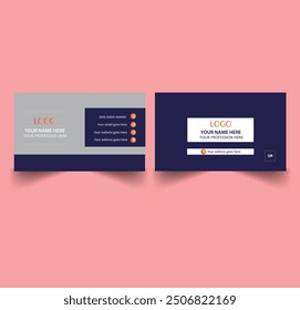 Minimalist business card design template,Clean business card layout,creative modern professional business card.