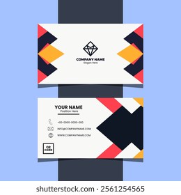 Minimalist Business Card with Geometry Pattern for Brand