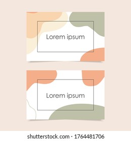 Minimalist business card mockup vector illustration simple.