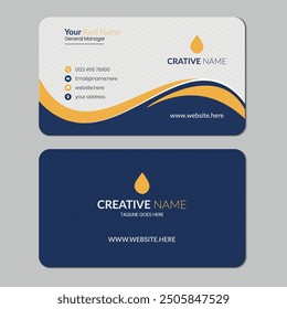 Minimalist business card template design and corporate visiting card