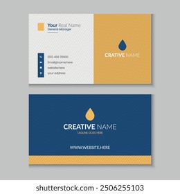 Minimalist business card template design and corporate visiting card