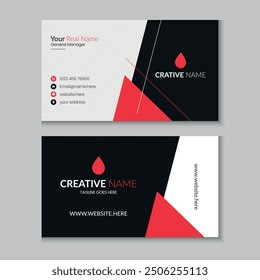 Minimalist business card template design and corporate visiting card