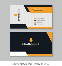 Minimalist business card template design and corporate visiting card