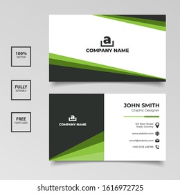 Minimalist business card template. Vector Illustration EPS 10