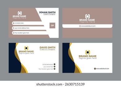Minimalist Business Card Templates for Graphic Designers – Editable Design Layout
