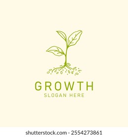 Minimalist Business Growth Logo Design
