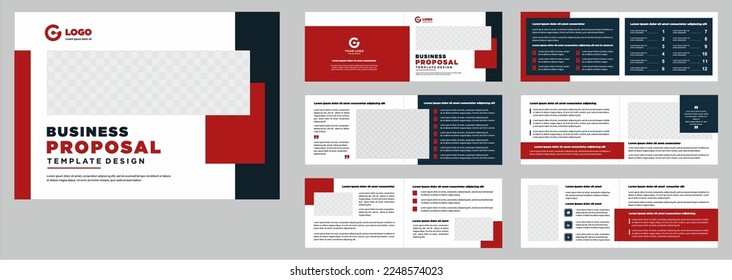 Minimalist business landscape proposal template