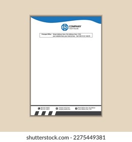 "Minimalist Business Letterhead Vector Design"