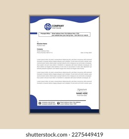 "Minimalist Business Letterhead Vector Design"