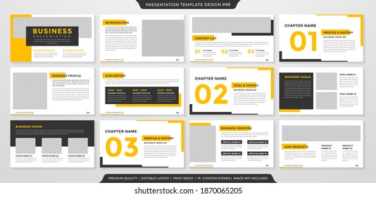 minimalist business presentation layout template with clean style and minimalist concept use for annual report and profile