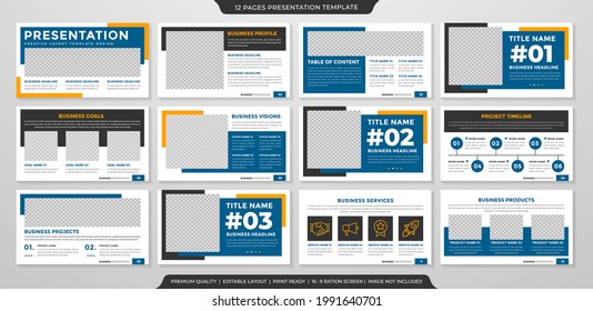 minimalist business presentation layout template