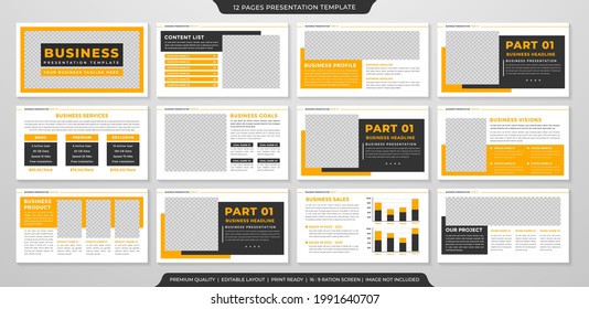 minimalist business presentation layout template