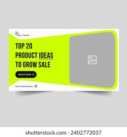 Minimalist business product idea thumbnail banner design, product concept banner design, sale product banner design, vector illustration eps 10 file format