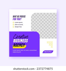 Minimalist business social media cover post banner template design