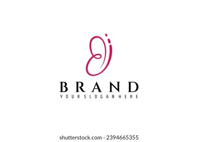 Minimalist butterfly flat vector design logo