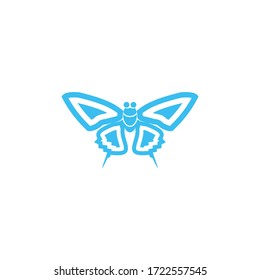 minimalist butterfly logo vector design