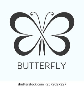 "Minimalist Butterfly Symbol Perfect for Fashion, Lifestyle, and Modern Businesses