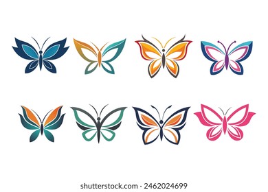 A minimalist butterfly vector art illustration