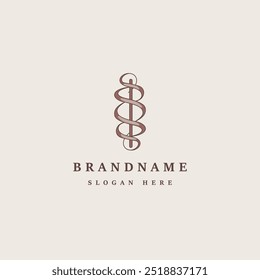 Minimalistisches Caduceus Logo Design für Technik