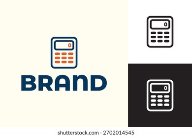 Minimalist Calculator Vektor Logo-Vorlage