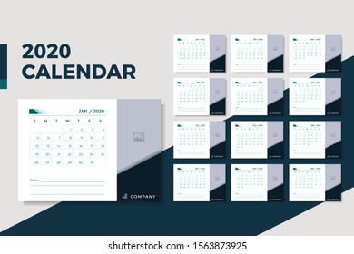 Minimalist Calendar design template.  modern calendar style for company, office, store, and business. minimal creative layout design with elegant and trendy color designs.