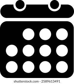 Minimalist Calendar Vector – A Professional and Intuitive Icon for Enhancing User Experience in Digital Planners, Task Organizers, Cloud Calendars, and Corporate Workflow Systems