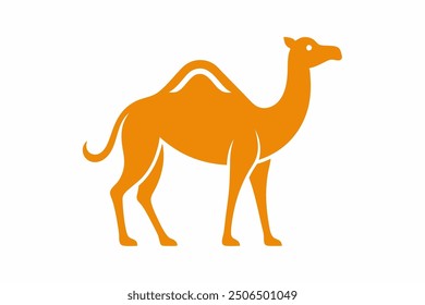 Minimalist Camel Icon Vector Symbol Design on White Background  Vector Illustration, Logo Icon, Cartoon Clipart