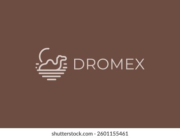 Minimalist Camel Logo – A clean and stylish camel illustration, symbolizing endurance, exploration, and strength.