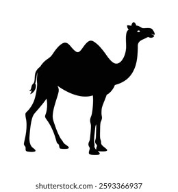 Minimalist Camel Silhouette Vector Art – Black Camel Design Illustration