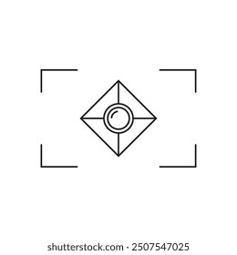 Minimalistische Kamera mit Fokussierung auf ein Motiv, perfekt für Fotografiekonzepte