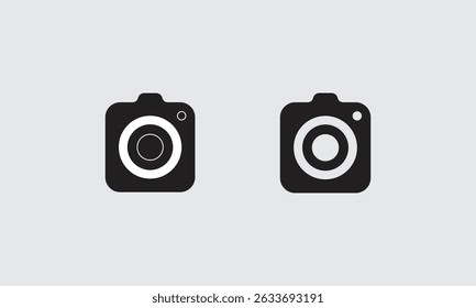 Minimalist Camera Icon Set. Clean and Modern Camera Symbols for UI and Graphic Design