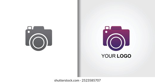Minimalist Camera Outline Logo Template