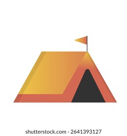Minimalist Camping Tent Vector Illustration
