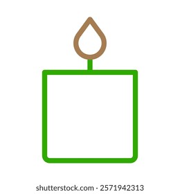 Minimalist Candle Icon. Concept of Light, Hope, and Spirituality.