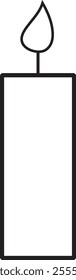 
Minimalist Candle Outline Vector Design