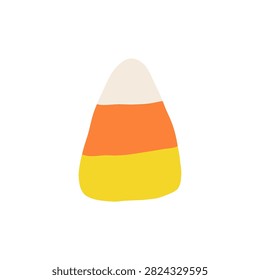 Minimalist Candy Corn Vector Illustration