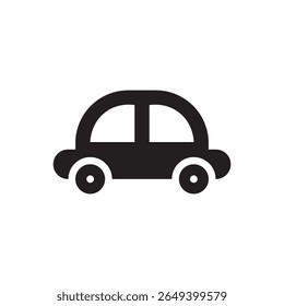  minimalist car icon. Simple vector of a car, great for transport apps or kids' learning tools.