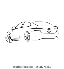 Minimalist car logo vector template