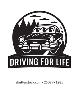 Modelo de vetor de logotipo de carro minimalista