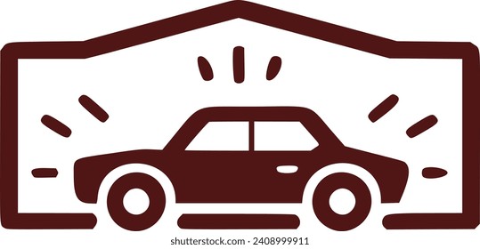 minimalist car vector logo, simple and elegant