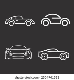 Mascota de Vector de coche minimalista, ideal para logotipos, iconos y marca. Diseño elegante perfecto para empresas automotrices, servicios de automóviles o proyectos relacionados con el transporte. 