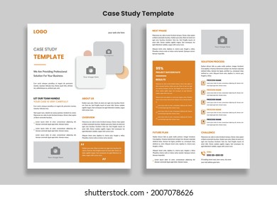 Minimalist Case Study flyer template design, Double Side Flyer, Brochure Cover, Poster Template design